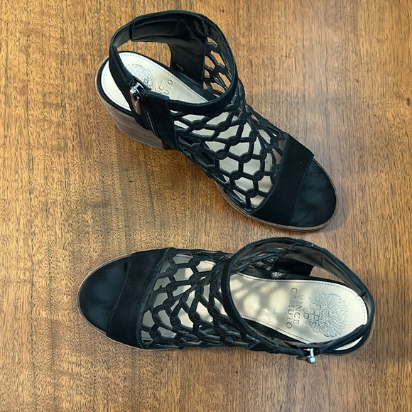 Vince Camuto | Shoes | Vince Camuto Lanisra Black Suede Cutout Shoe ...